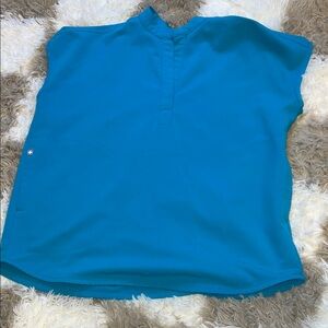 Figs Teal Short Sleeve Top